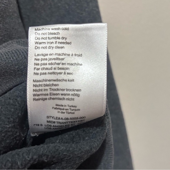 Annie Bing Tiger Sweatshirt Gray/Black Size Small Frayed Sleeves - Picture 6 of 12